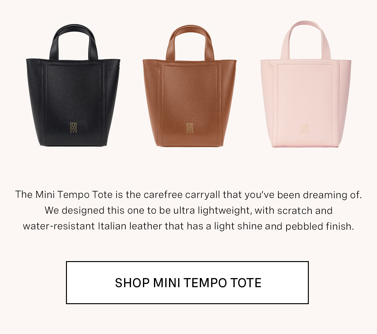 Mini Tempo Tote In Blush