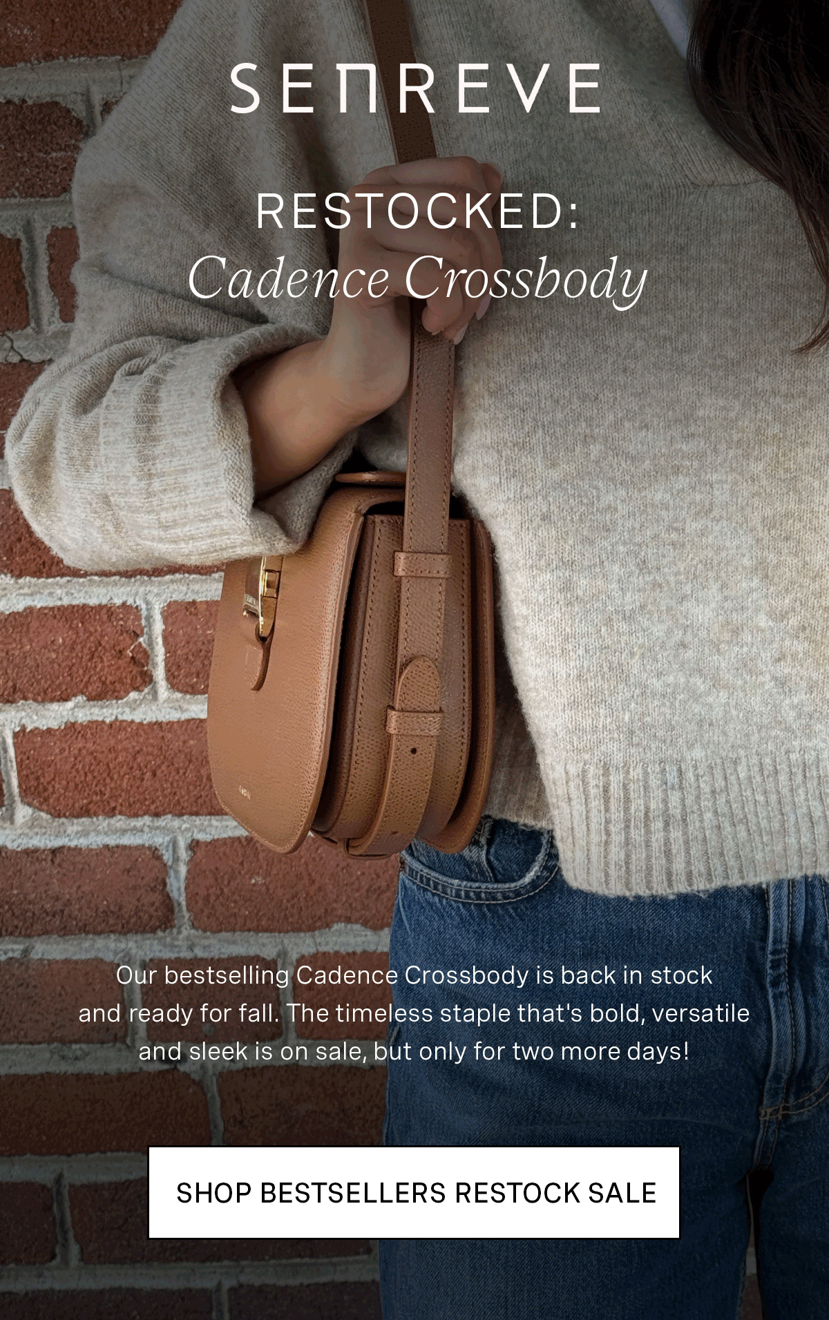 Cadence Crossbody In pebbled Chestnut