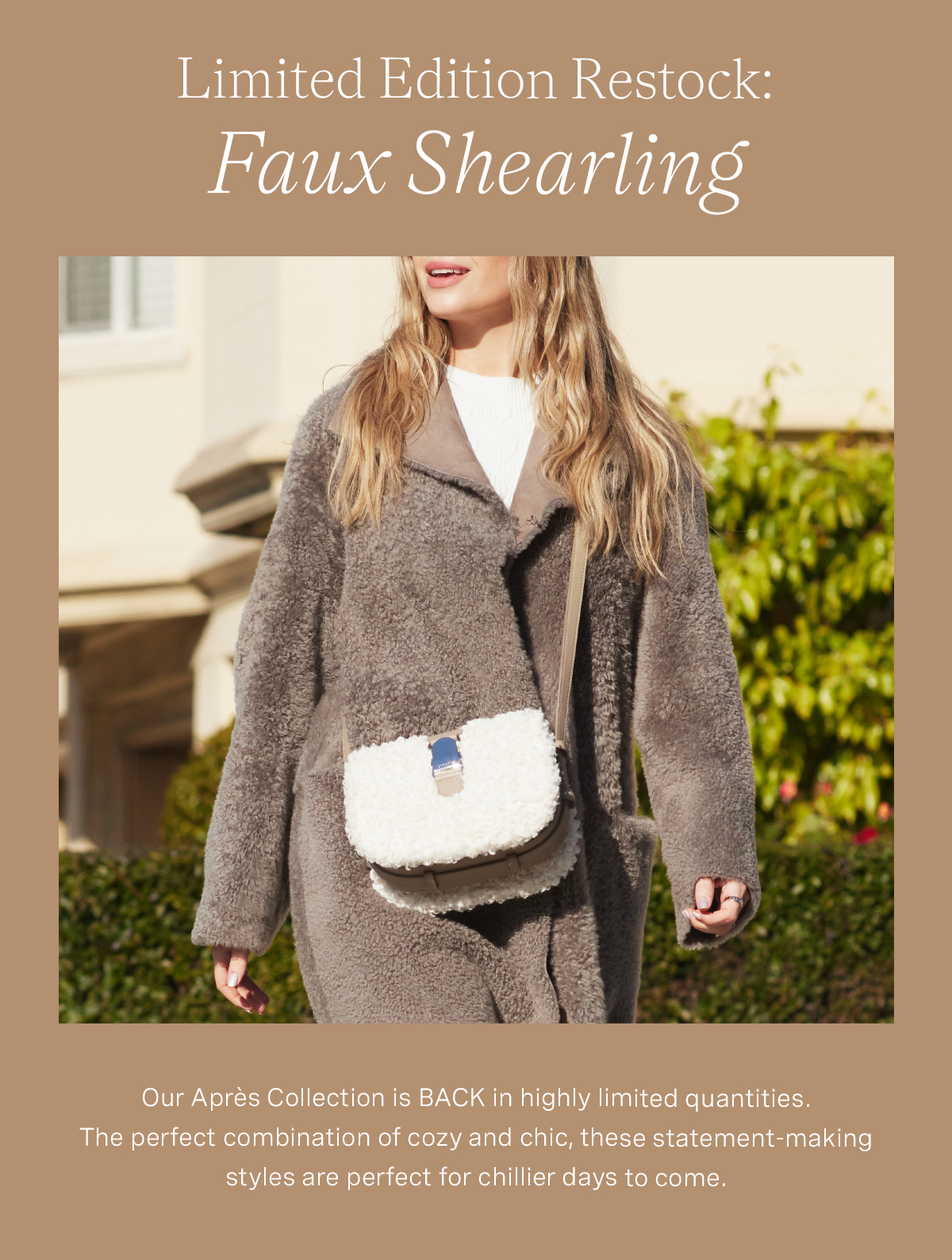 Faux Shearling Launch Page