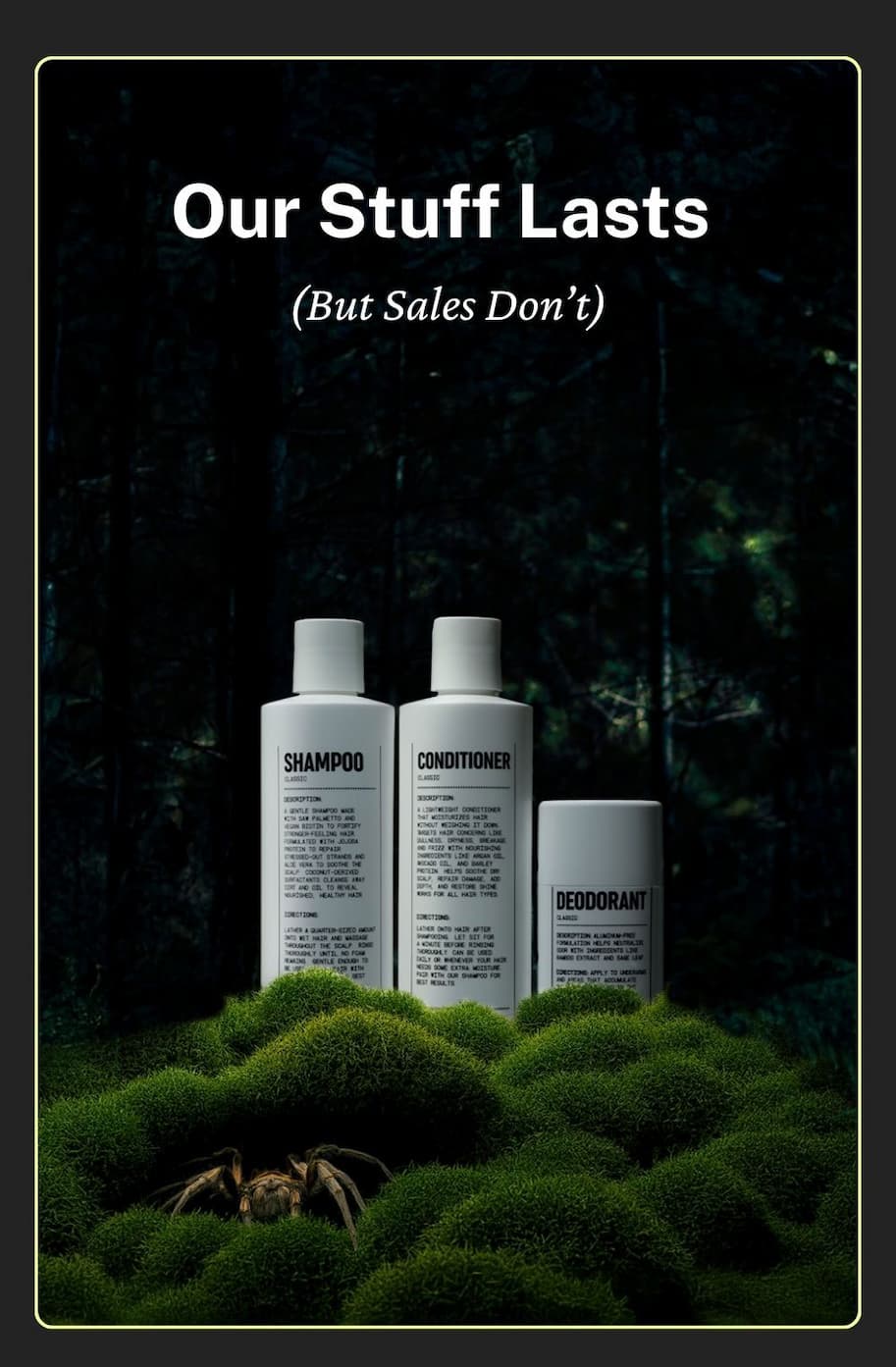 Our Stuff Lasts. But sales don't