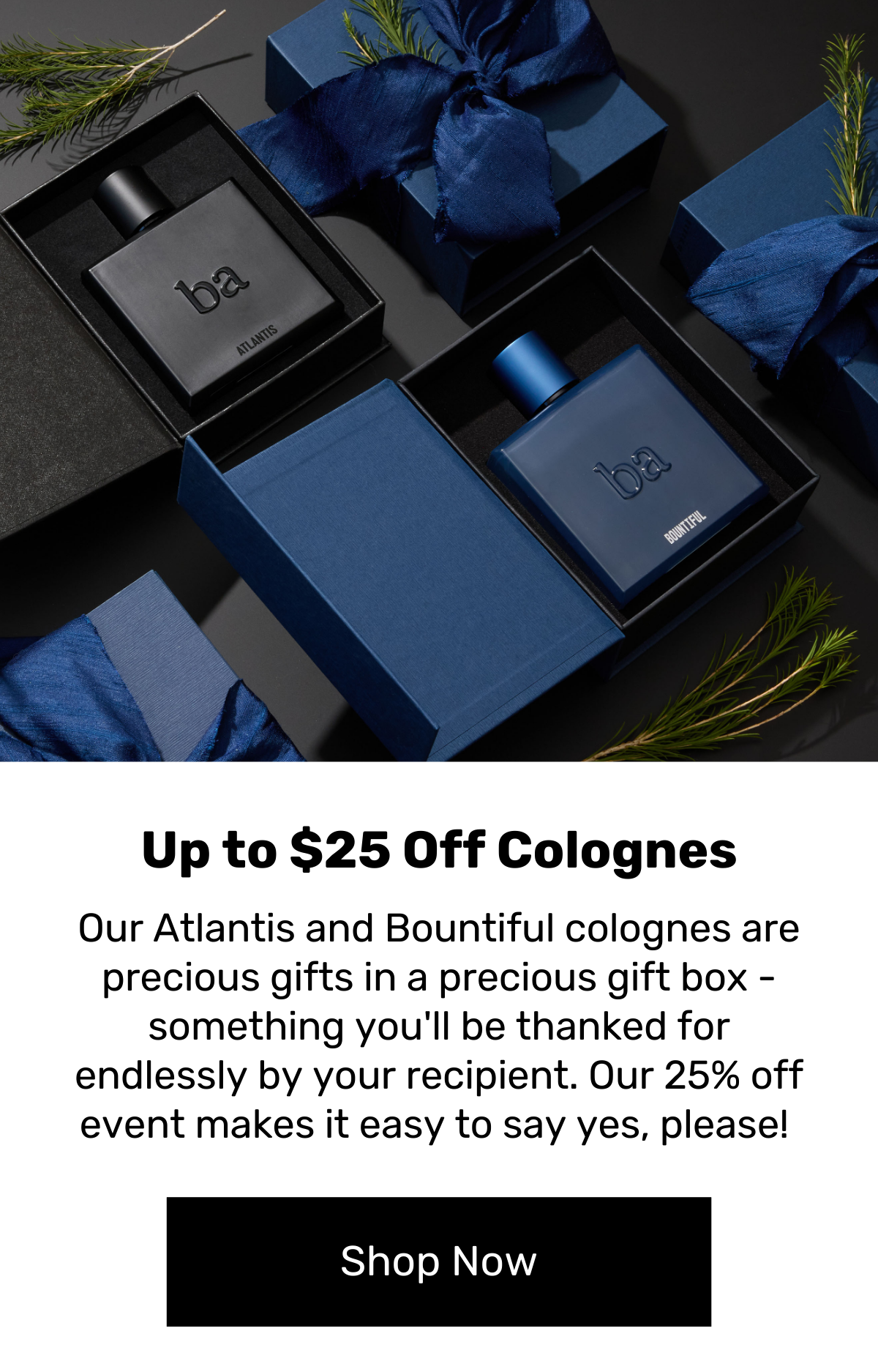 Up to $25 Off Cologne
