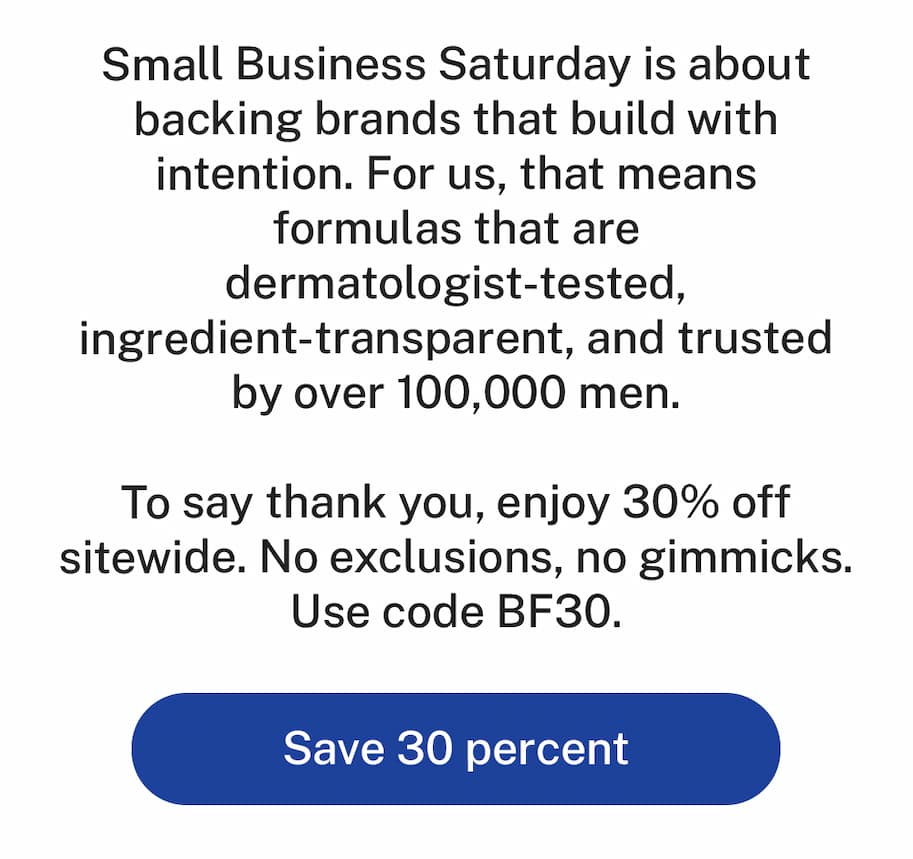 Save 30 percent