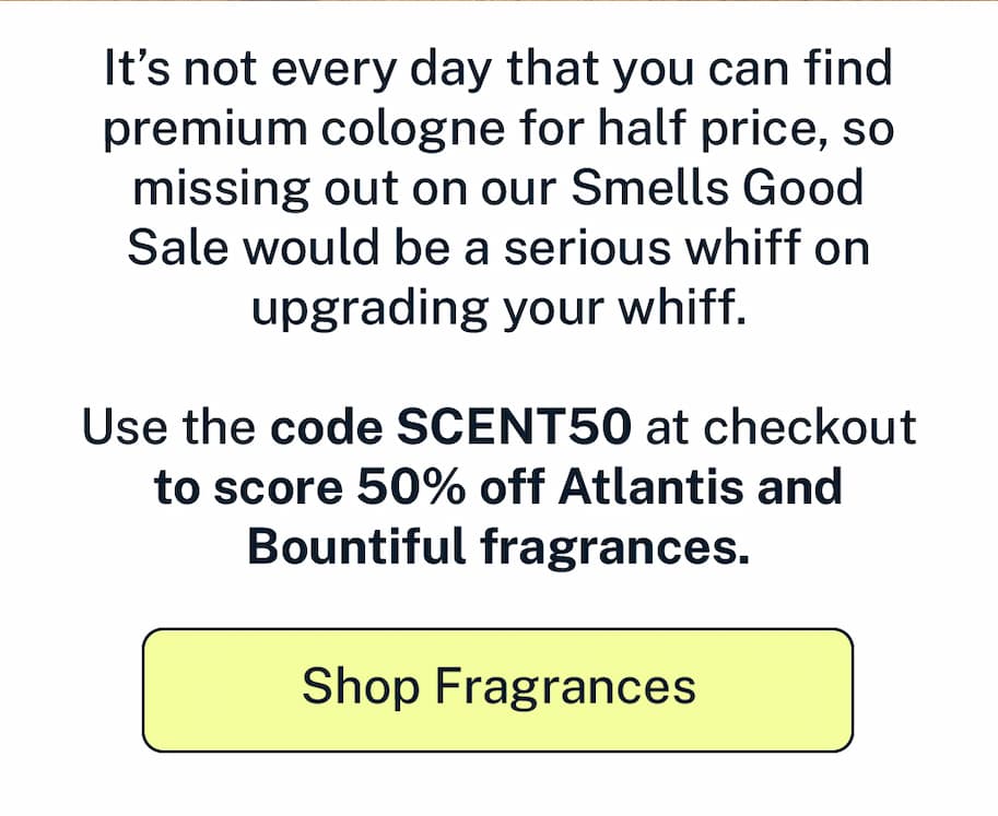 It's not every day that you can find premium cologne for half price. Shop fragrances.