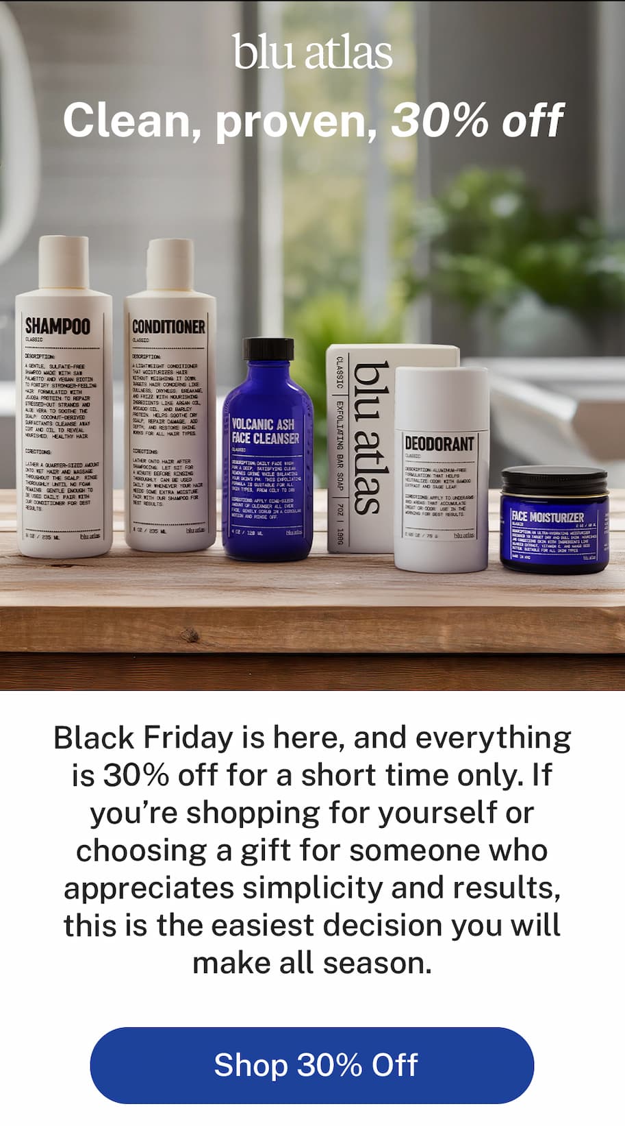 Clean, proven, 30% off