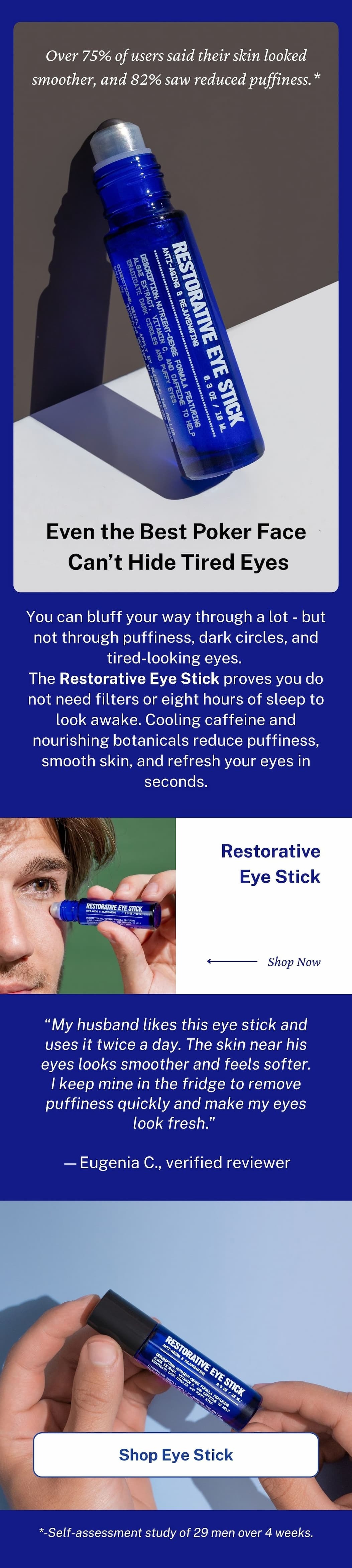Restorative eye stick