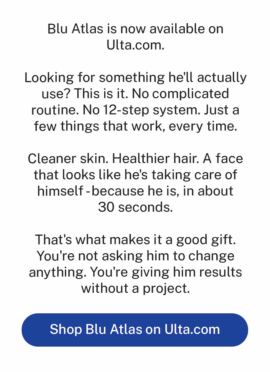 Blu atlas is now available at ulta.com