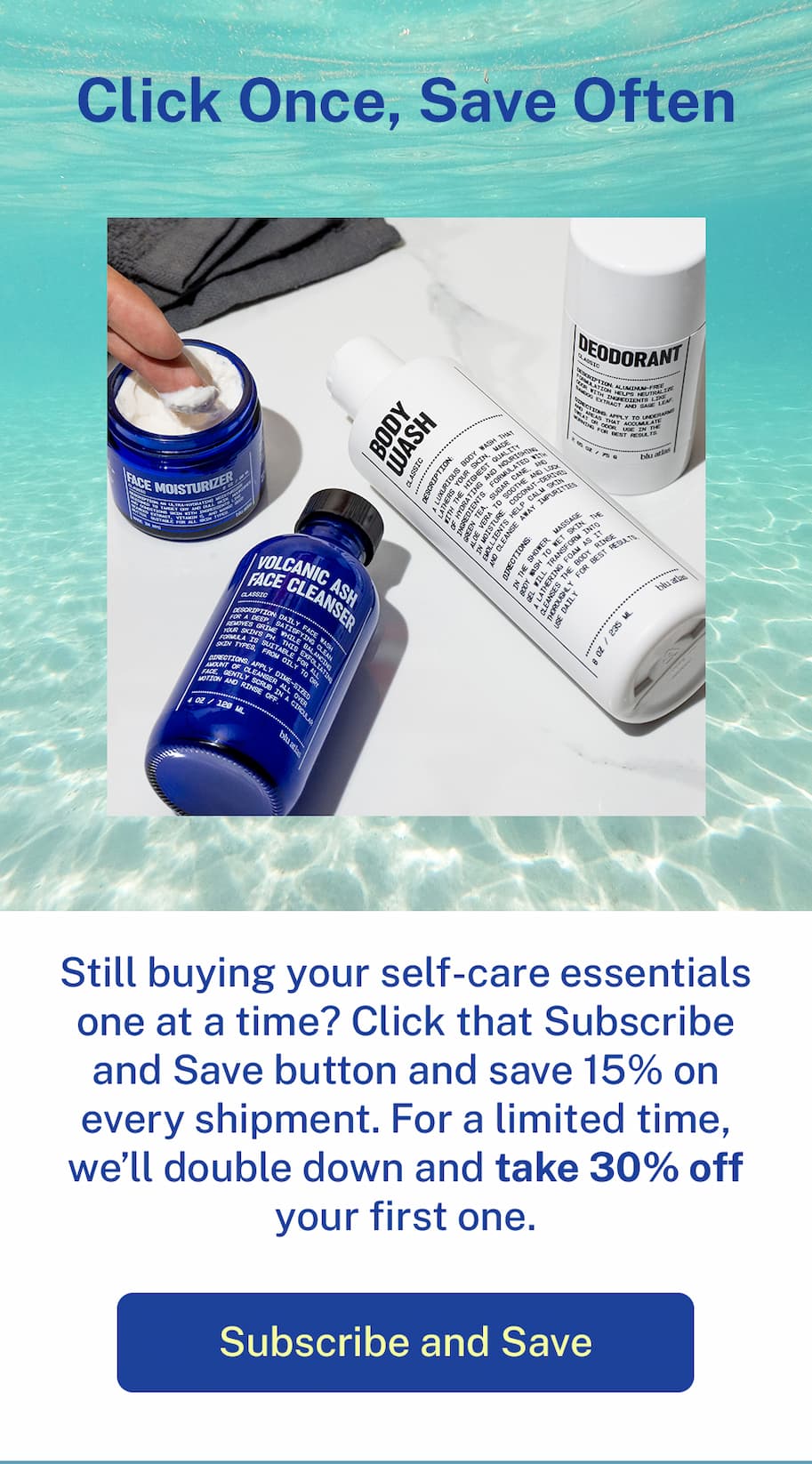 Click once, save often
