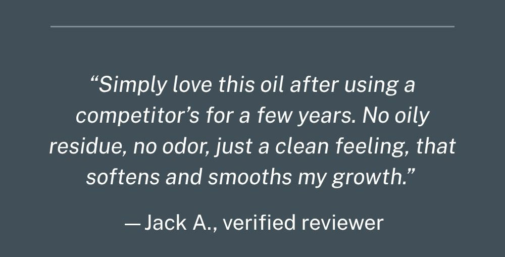 "Simply love this oil after using a competitor's for a few years..."