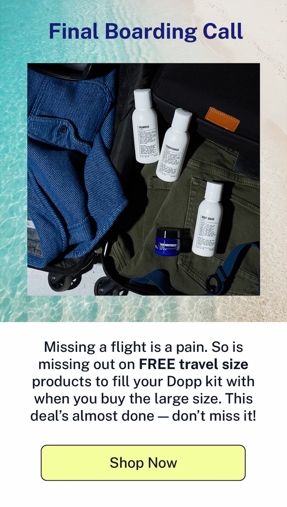 Missing a flight is a pain