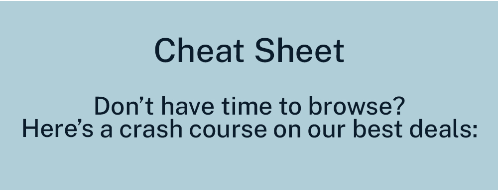 Cheat sheet. 