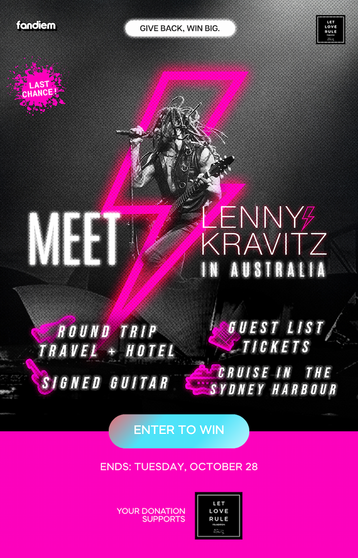 Win a trip to meet Lenny Kravitz