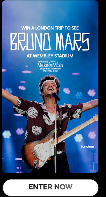 Win a trip to see Bruno Mars