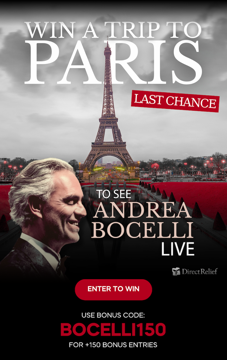 Win a trip to see Andrea Bocelli