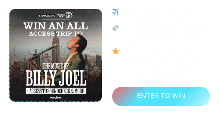 Win a trip to see the music of Billy Joel