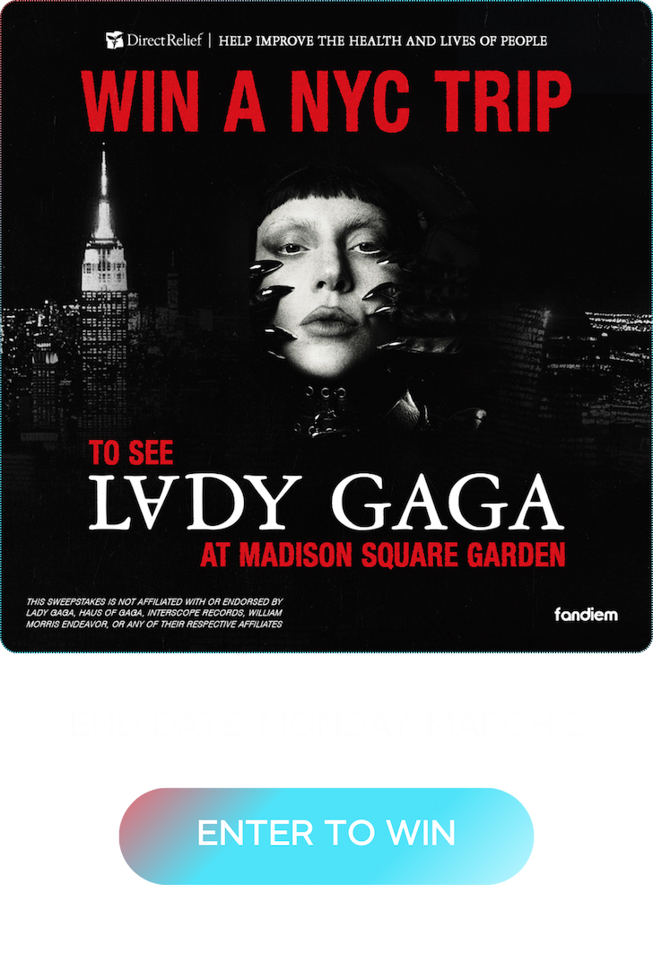 Win a trip to see Lady Gaga
