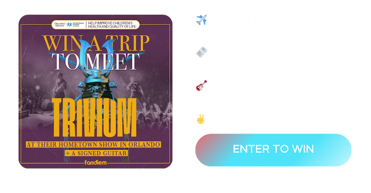 Win a trip to meet Trivium