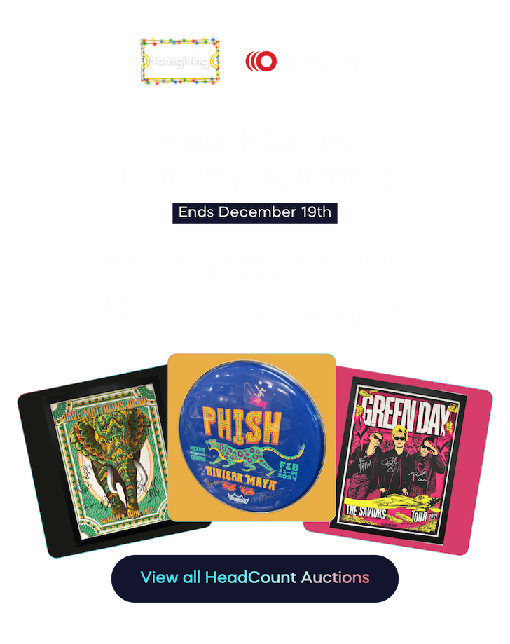 View our HeadCount Fansgiving auctions