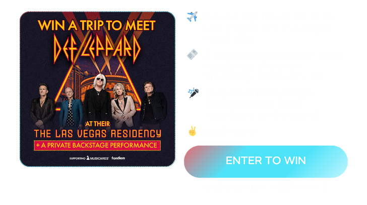 Win a trip to meet Def Leppard