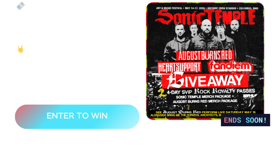 Win Two (2) VIP Rock Royalty Passes to Sonic Temple 2026 Courtesy of August Burns Red