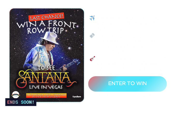 Win a trip to see Santana
