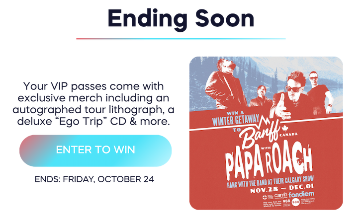 Win a trip to meet Papa Roach