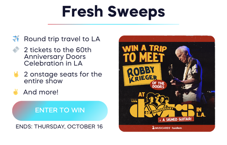 Win a trip to meet Robby Krieger (of the Doors)