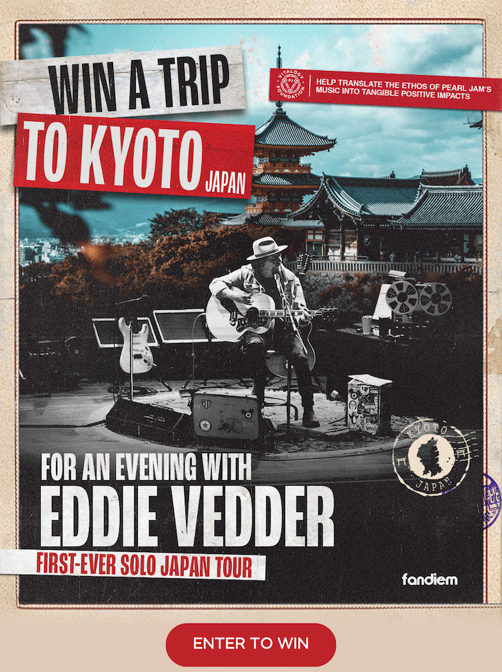 Win a trip to meet Eddie Vedder in Japan