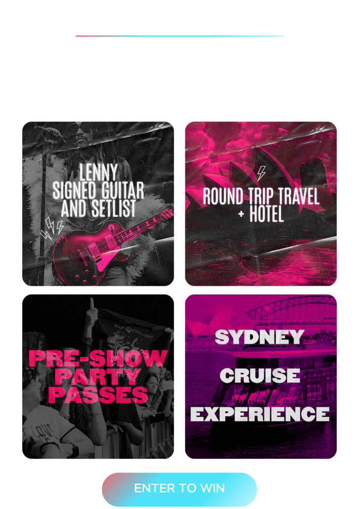 Win a trip to meet Lenny Kravitz