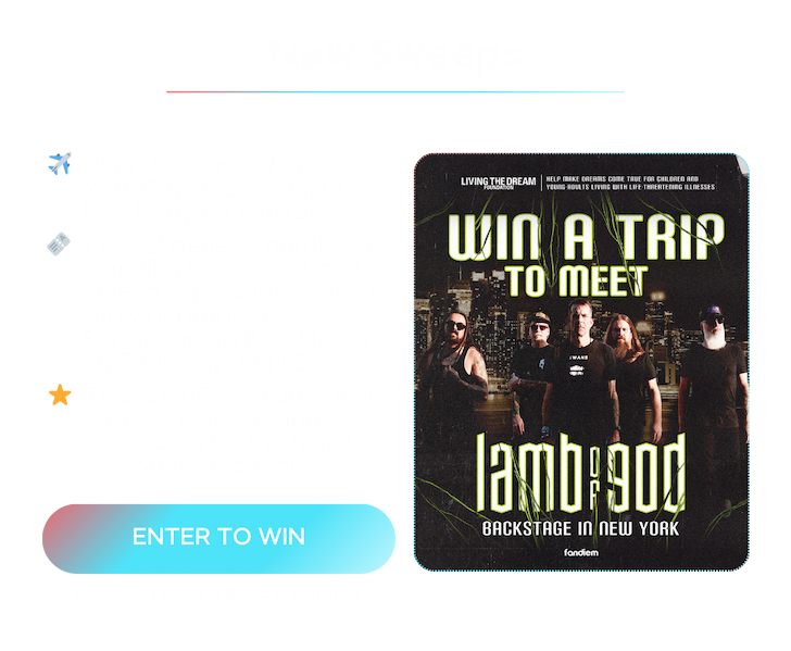 Win a trip to meet Lamb of God