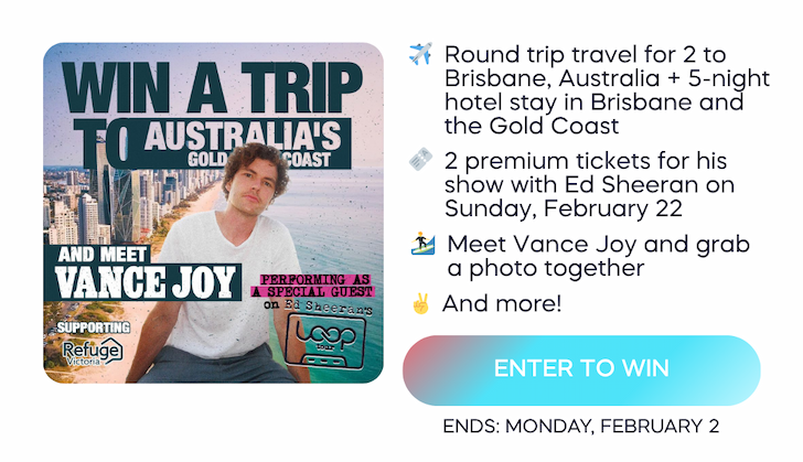 Win a trip to meet Vance Joy