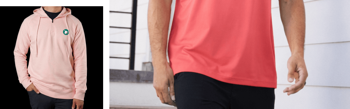 Men's Ultra Q-Zip Hoodie - Pink Azalea