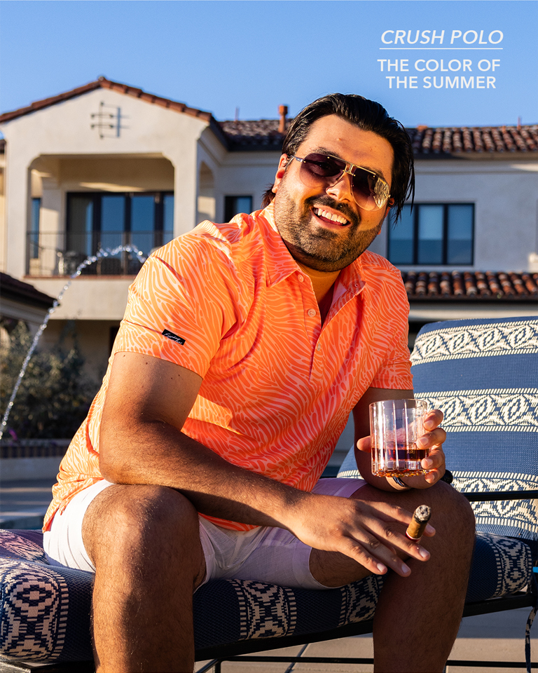 Our Crush polo is the color of the summer! (Orange)