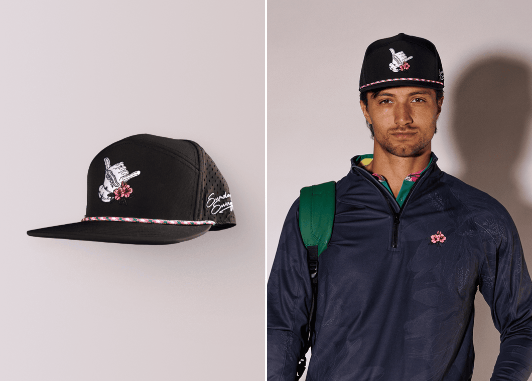 Hang Loose Flat Bill hat - Pink Azalea