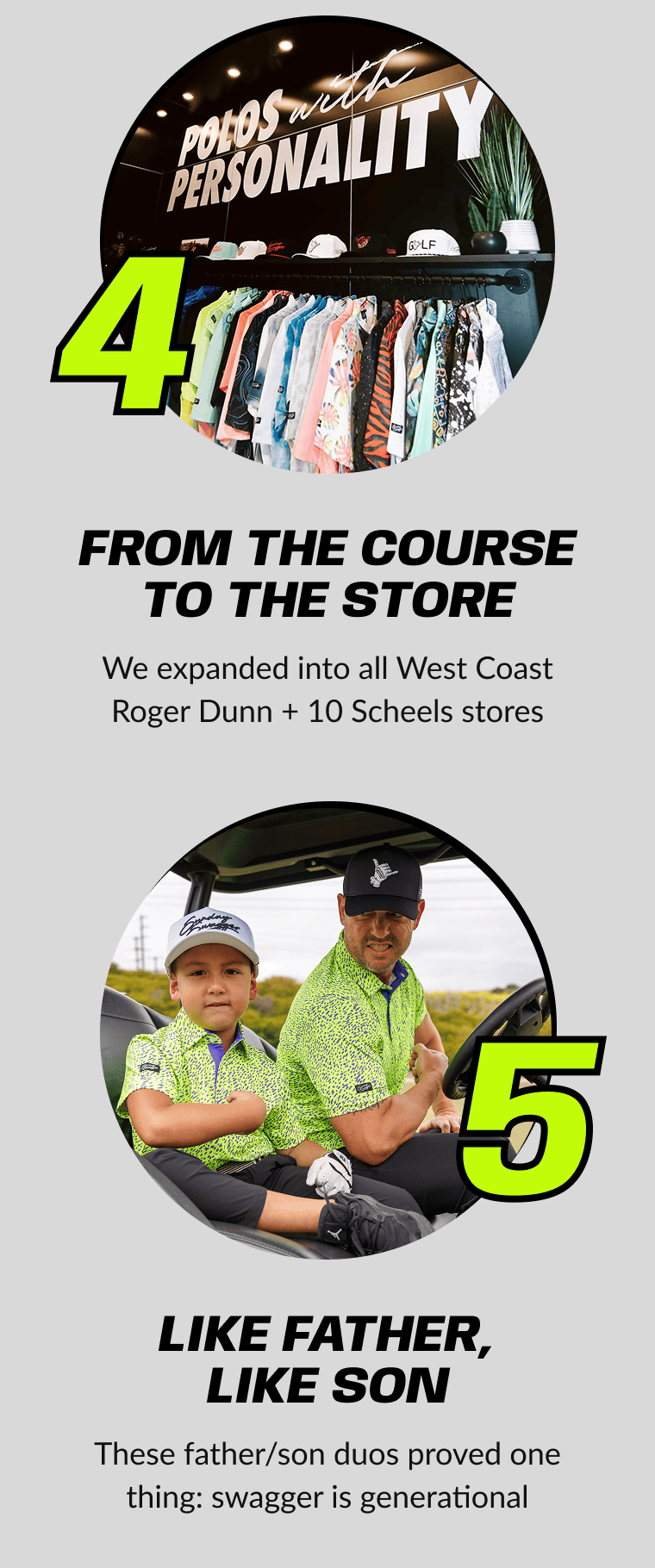 FROM THE COURSE TO THE STORE