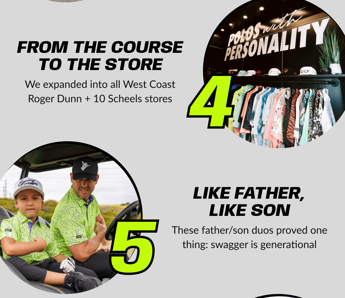 FROM THE COURSE TO THE STORE