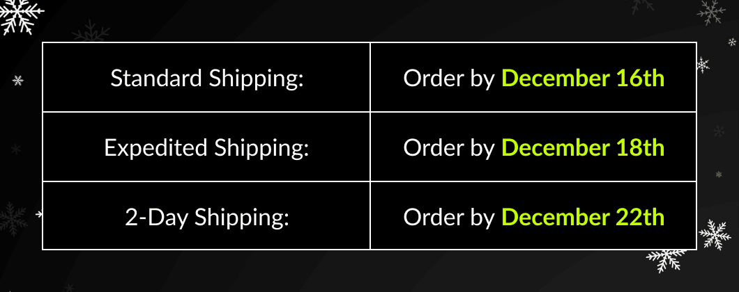 Shipping Deadlines