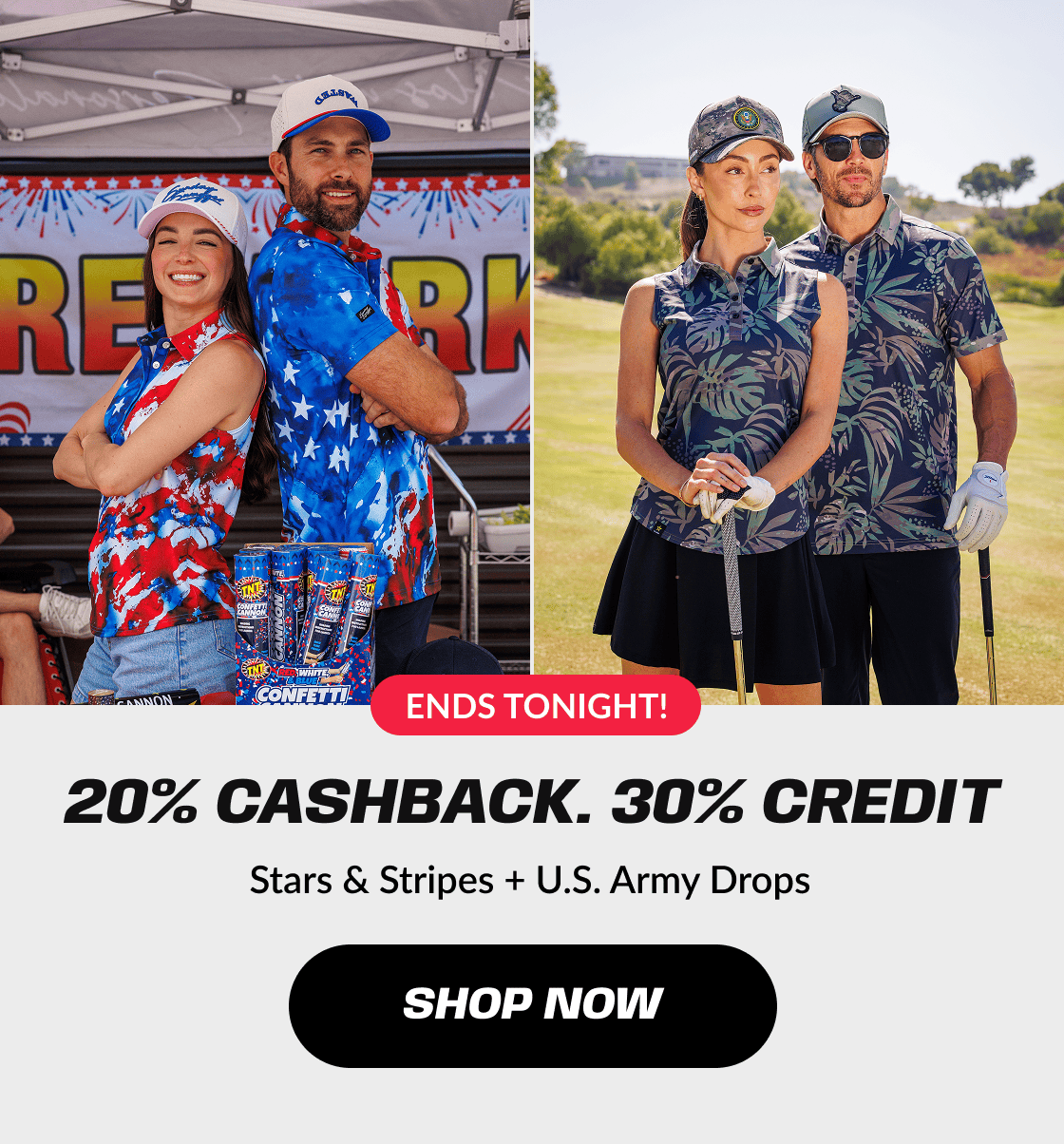 20% CASHBACK. 30% CREDIT