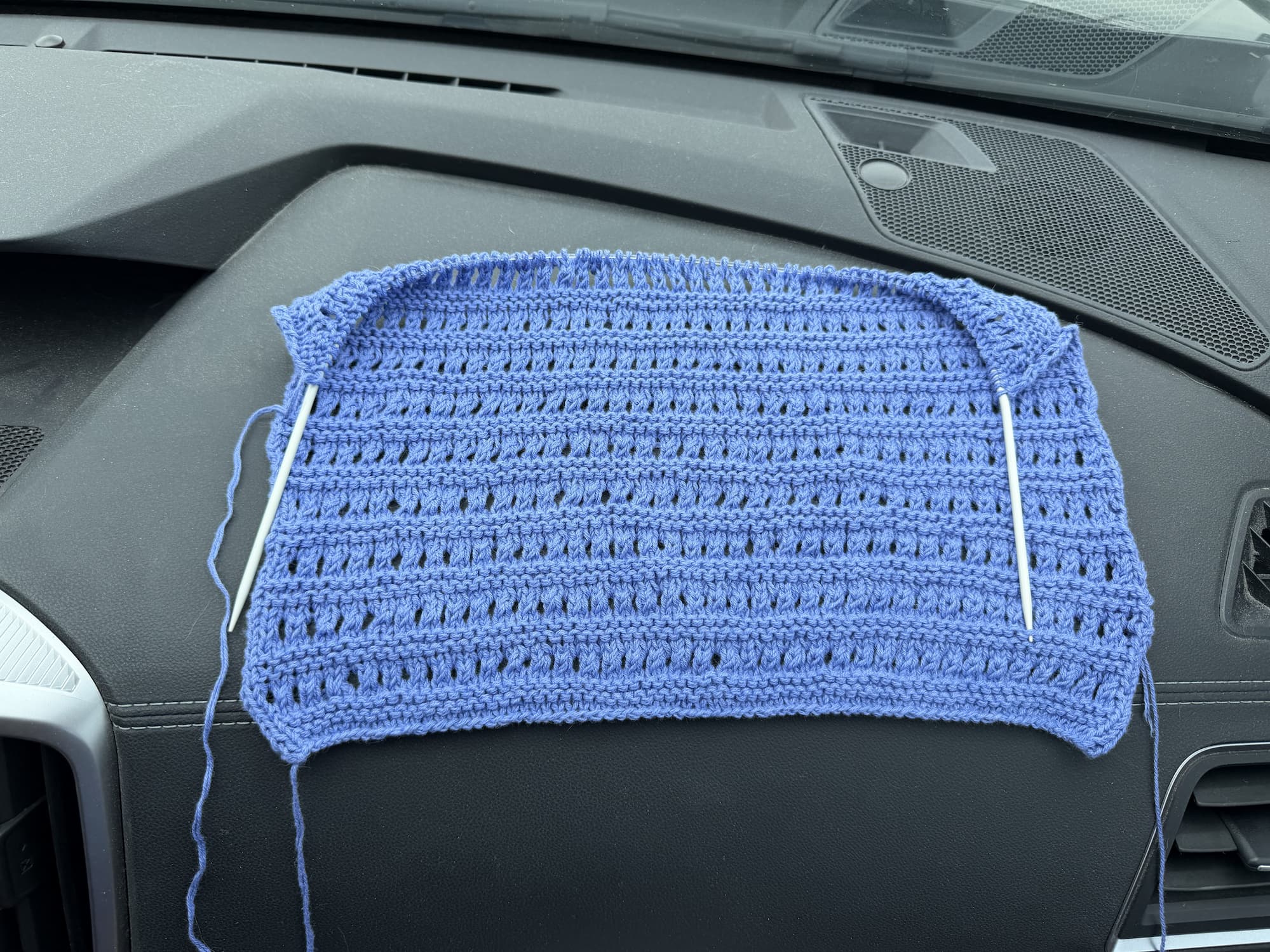 Joey's Boden Shirt in progress in lavender blue