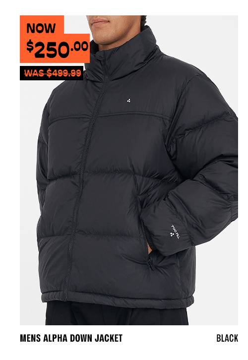 MENS ALPHA DOWN JACKET BLACK