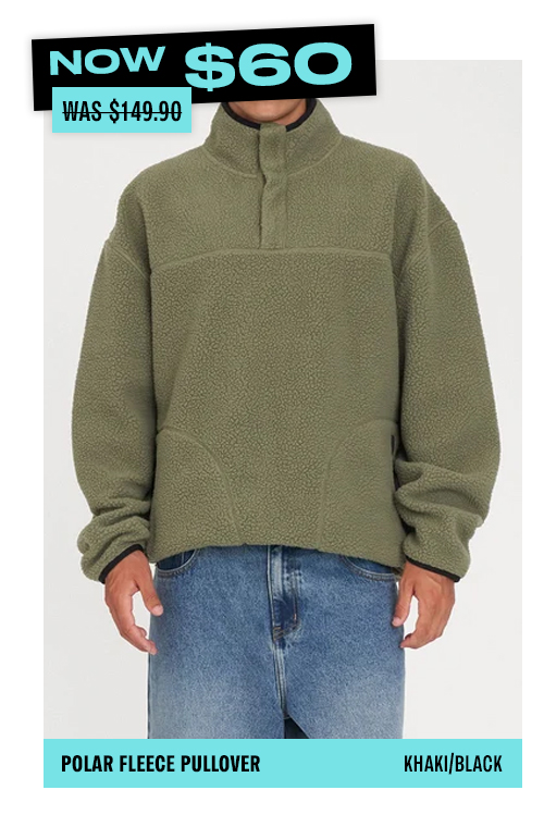 POLAR FLEECE PULLOVER KHAKI/BLACK