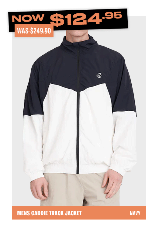 MENS CADDIE TRACK JACKET NAVY