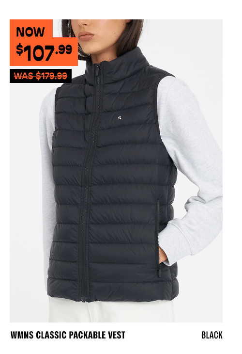 WMNS CLASSIC PACKABLE VEST BLACK