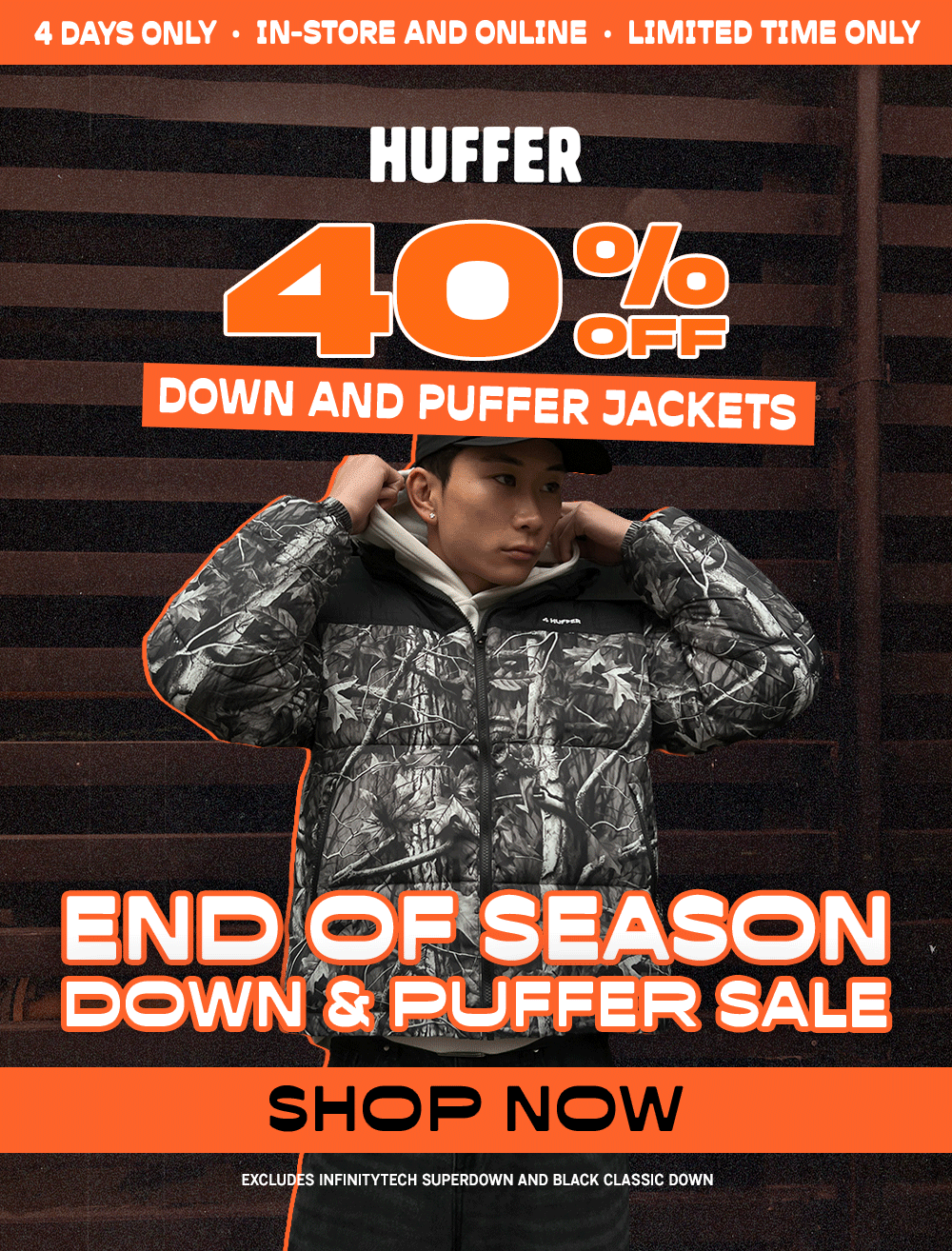 40% Off DOWN AND PUFFER JACKETS - 4 DAYS ONLY MUST END MONDAY 🧊🧥