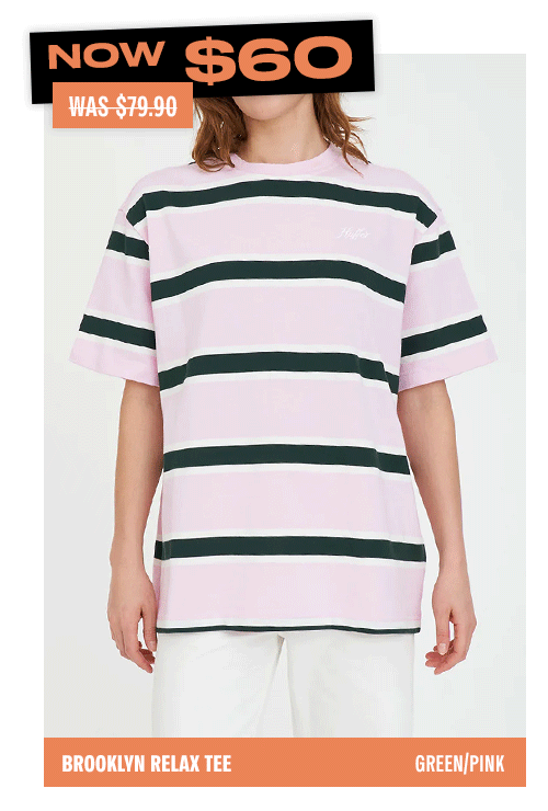 BROOKLYN RELAX TEE GREEN/PINK