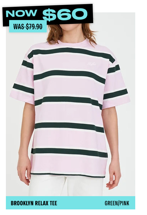 BROOKLYN RELAX TEE GREEN/PINK