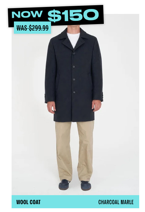 WOOL COAT CHARCOAL MARLE