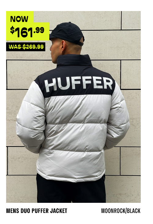 MENS DUO PUFFER JACKET MOONROCK/BLACK