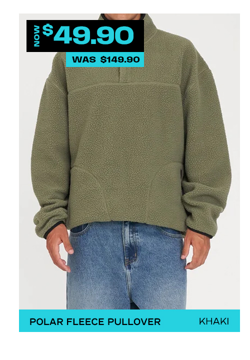 POLAR FLEECE PULLOVER KHAKI/BLACK