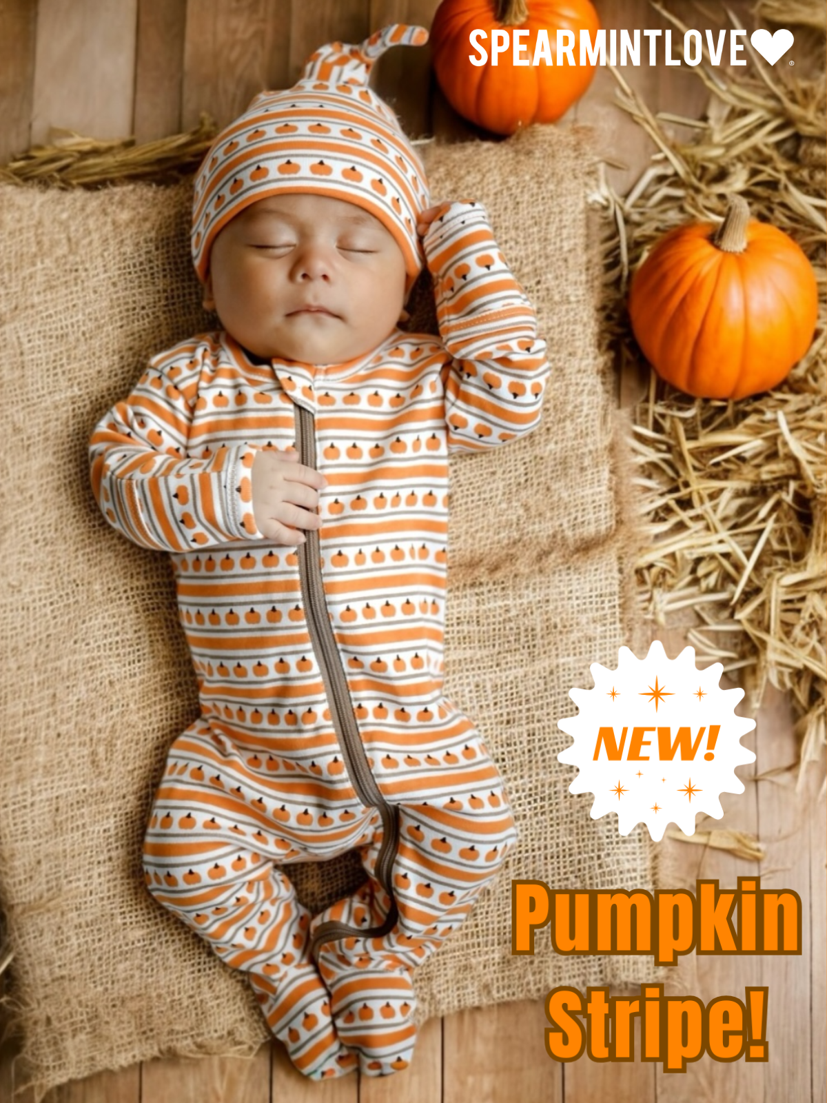 New! Pumpkin Stripe