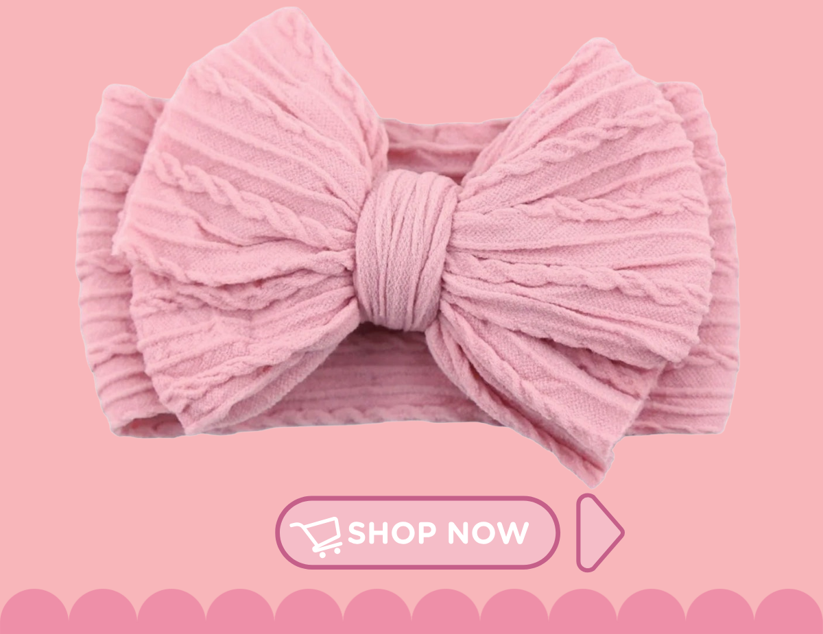 Cable Bow, Pastel Rose